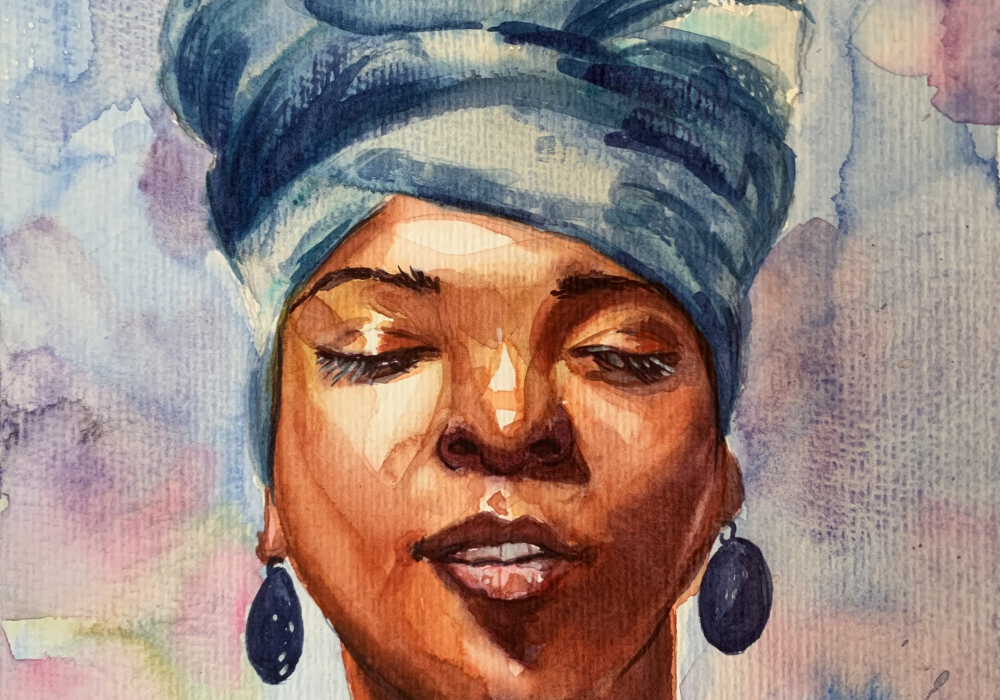 Dame mit Turban